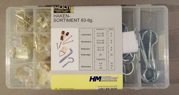 Haken-Sortiment, 83-tlg.